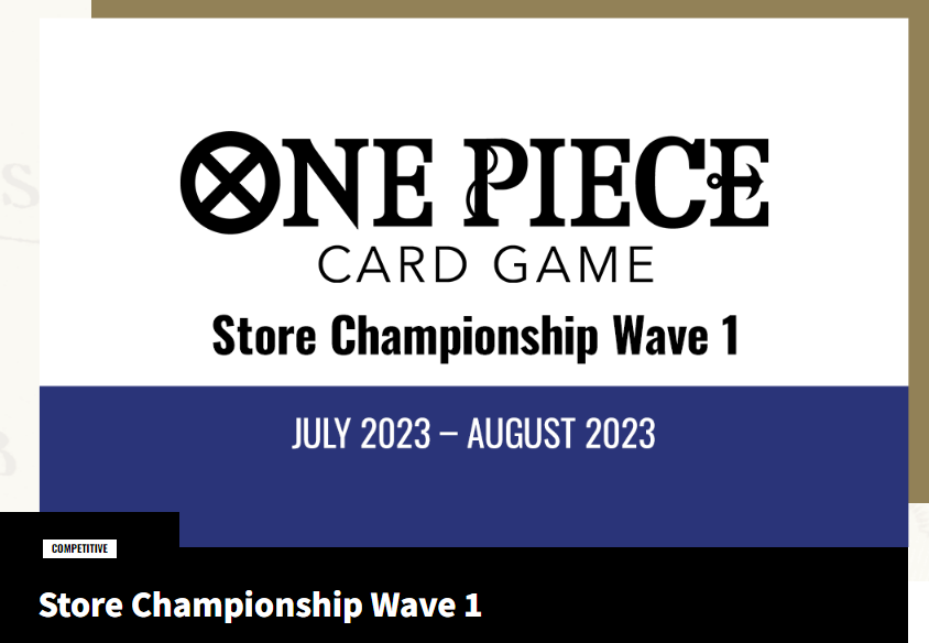 Our One Piece TCG Store Championship Fully Booked Out!