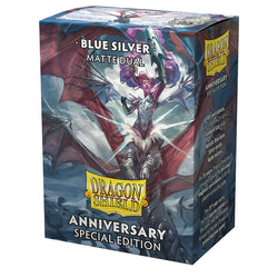 Dragon Shield Matte Dual Sleeves – Anniversary Special Edition: Cobalt & Silver