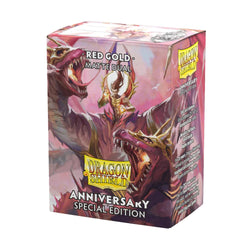 Dragon Shield Matte Dual Sleeves – Anniversary Special Edition: Pomegranate & Gold