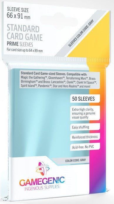 Gamegenic Prime Board Game Sleeves Standard Size (66mm x 91mm) 50ct