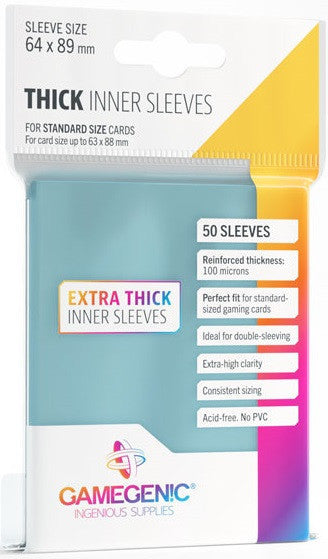 Gamegenic Thick Inner Sleeves Standard Size 100ct