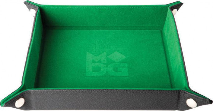 MDG Velvet Folding Dice Tray - Green