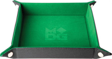 MDG Velvet Folding Dice Tray - Green