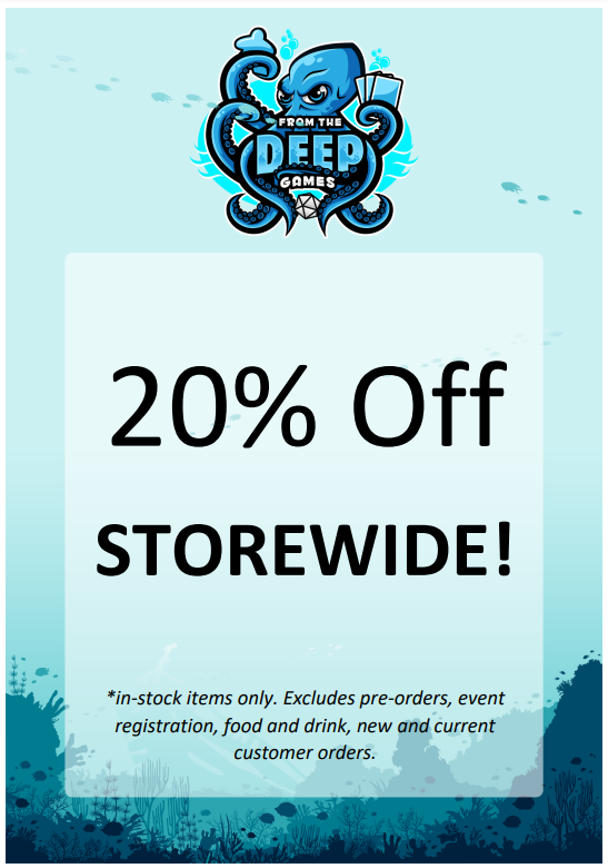 20% Off STOREWIDE!!! ENDS FRIDAY JANUARY 6th 2023!!!