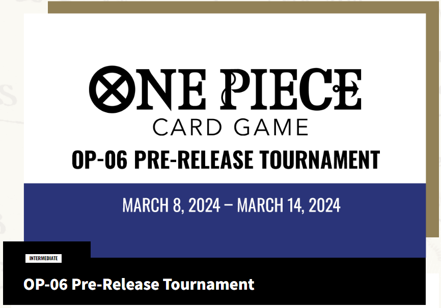 One Piece OP-06 Prerelease Fully Booked Out!