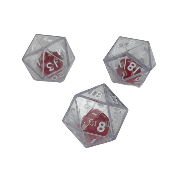 CHX KOP12458 20 Sided Double Dice Clear