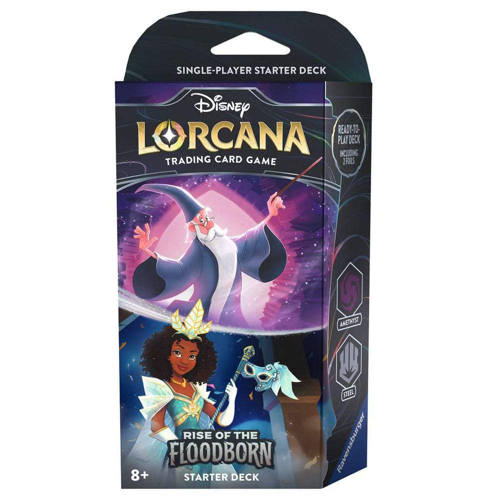 Disney Lorcana TCG Rise of the Floodborn Amethyst & Steel Starter Deck