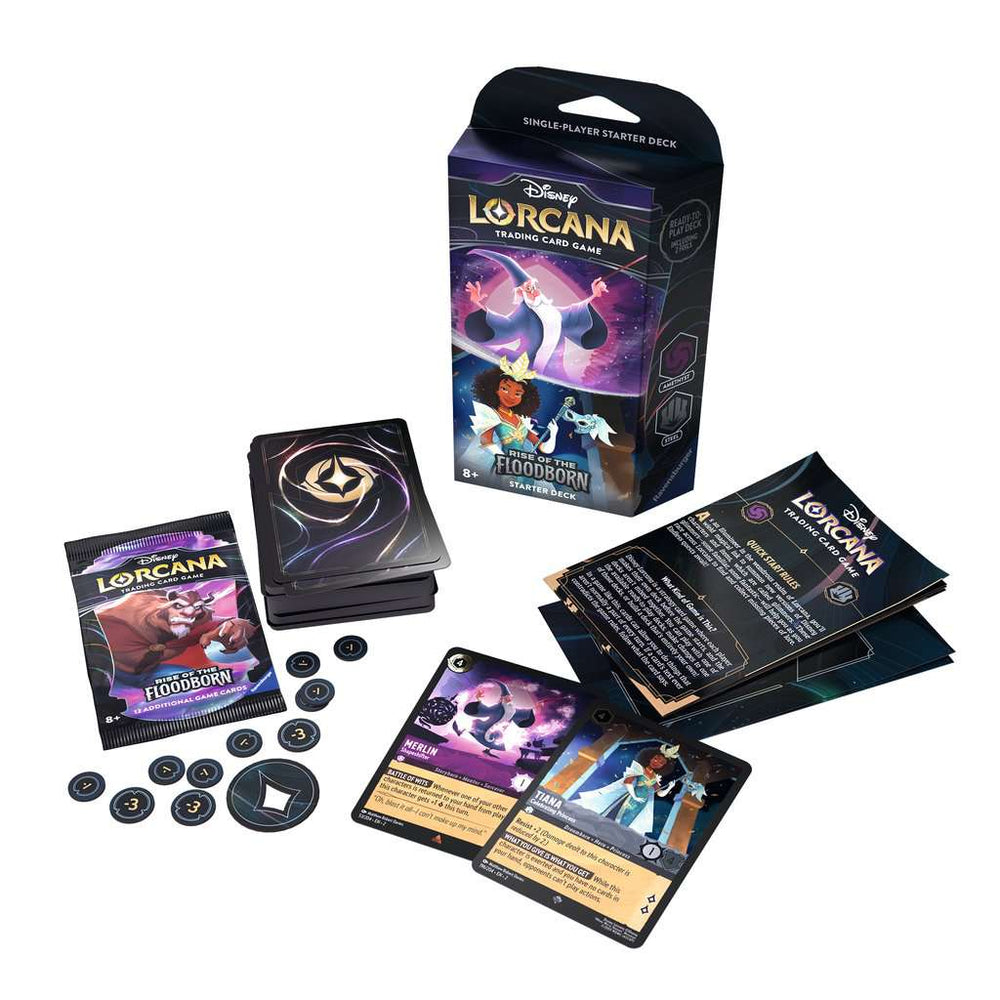 Disney Lorcana TCG Rise of the Floodborn Amethyst & Steel Starter Deck