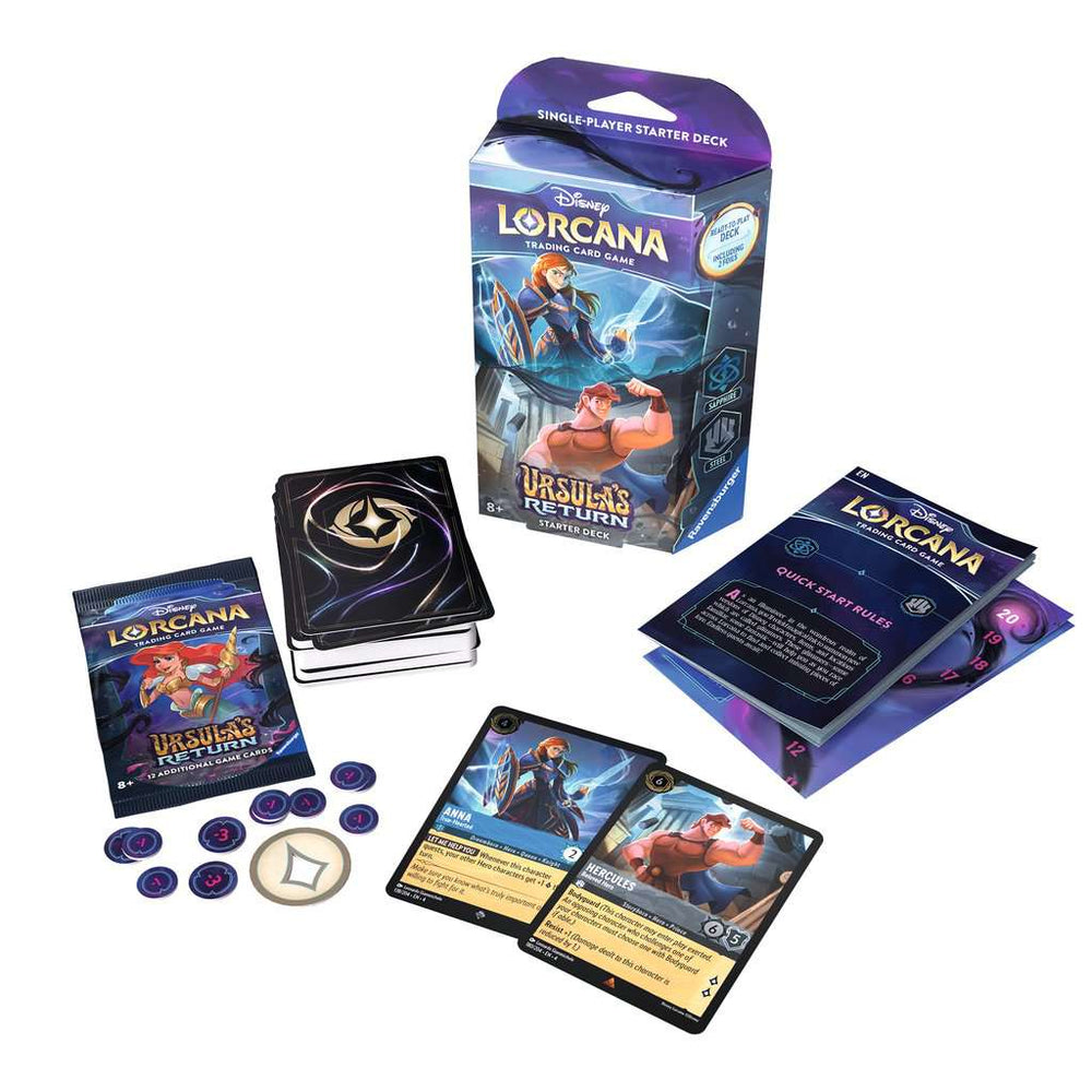 Disney Lorcana TCG Ursula's Return Starter Deck Sapphire & Steel