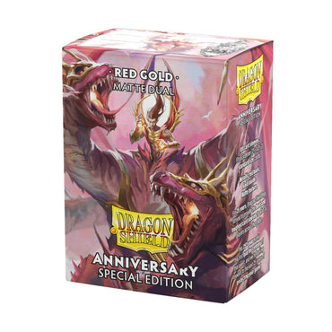 Dragon Shield Matte Dual Sleeves – Anniversary Special Edition: Pomegranate & Gold