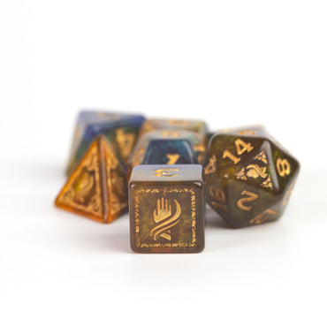 Sirius Dice - D&D Adventure Dice - Monk - Blue / Gold