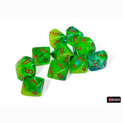 CHX26270 Gemini Plasma Green-Teal/orange Luminary Set of 10 d10s
