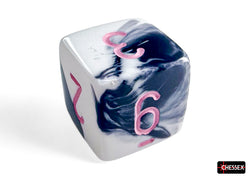 CHX26469 Gemini Black-White/pink Polyhedral 7-Dice Set