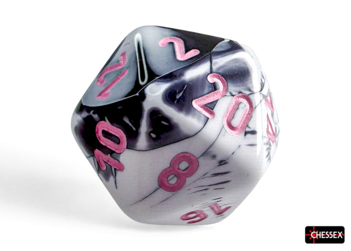 CHX26469 Gemini Black-White/pink Polyhedral 7-Dice Set