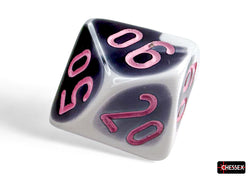 CHX26469 Gemini Black-White/pink Polyhedral 7-Dice Set
