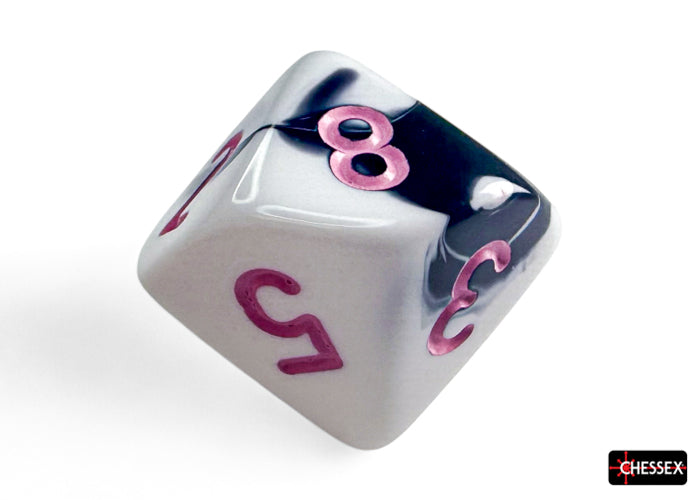 CHX26469 Gemini Black-White/pink Polyhedral 7-Dice Set