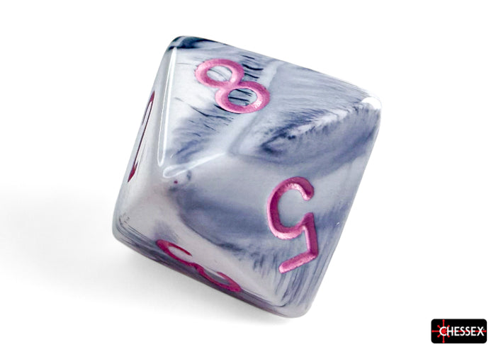 CHX26469 Gemini Black-White/pink Polyhedral 7-Dice Set