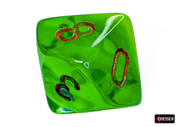 CHX26470 Gemini Plasma Green-Teal/orange Luminary Polyhedral 7-Dice Set
