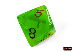 CHX26470 Gemini Plasma Green-Teal/orange Luminary Polyhedral 7-Dice Set
