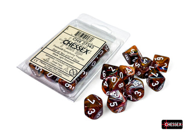 CHX27343 Festive Symphony/white Set of Ten d10s