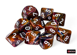 CHX27343 Festive Symphony/white Set of Ten d10s