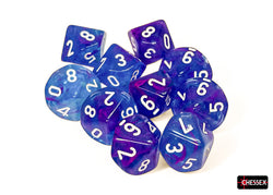CHX 27367 Nebula Aura/white Luminary Set of Ten d10s