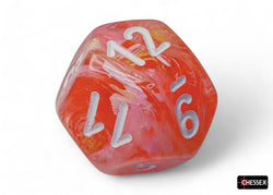 CHX 27553 Festive Dahlia/white Luminary Polyhedral 7-Dice Set