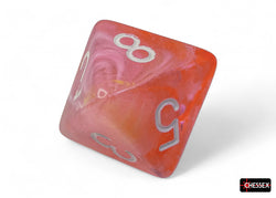 CHX 27553 Festive Dahlia/white Luminary Polyhedral 7-Dice Set