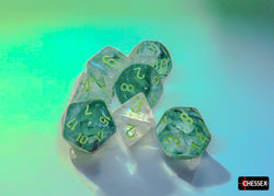 CHX27595 Borealis Kelp/light green Luminary Polyhedral 7-Dice Set