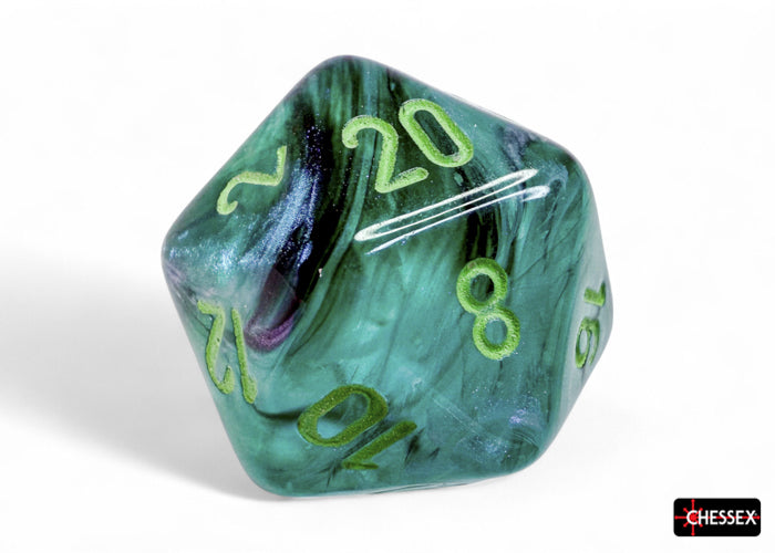CHX27595 Borealis Kelp/light green Luminary Polyhedral 7-Dice Set