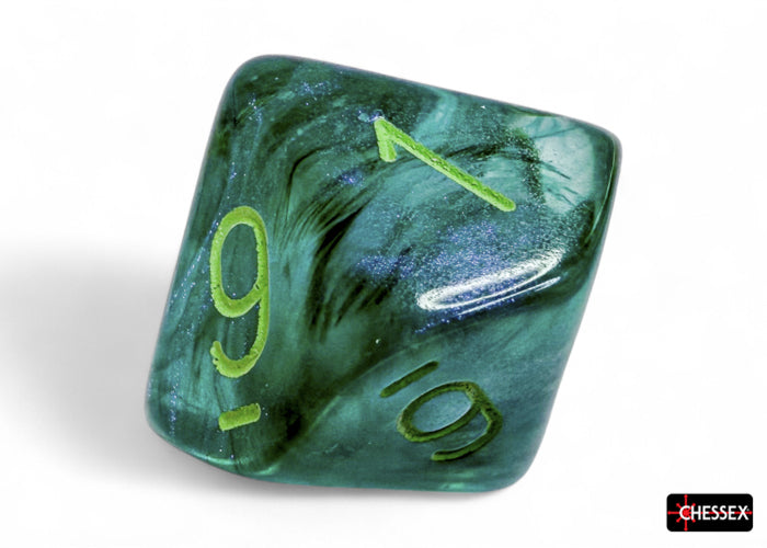 CHX27595 Borealis Kelp/light green Luminary Polyhedral 7-Dice Set