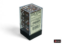 CHX 27743 Festive Symphony/white 16mm d6 Dice Block 12 dice set