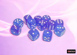 CHX 27767 Nebula Aura/white Luminary 16mm d6 Dice Block 12 dice set