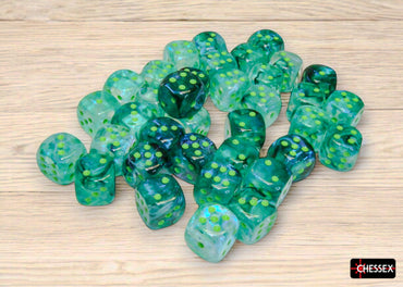 CHX 27995 Borealis Kelp/light green Luminary 12mm d6 Dice Block 36 dice set