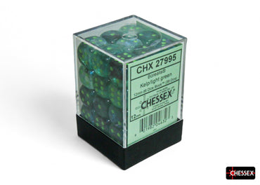 CHX 27995 Borealis Kelp/light green Luminary 12mm d6 Dice Block 36 dice set