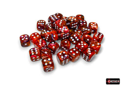 CHX 27943 Festive Symphony/white 12mm d6 Dice Block 36 dice set