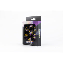 Fanroll: 16mm Pride Sharp Edge Silicone Rubber Poly Dice Set: Nonbinary