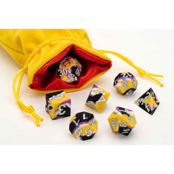 Fanroll: 16mm Pride Sharp Edge Silicone Rubber Poly Dice Set: Nonbinary