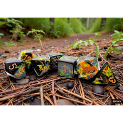 CHX 24405 Brush Polyhedral Deep Forest/gold 7-Die Set