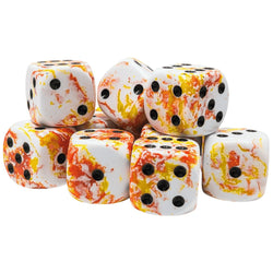 CHX 24603 Brush Sunrise/black 16mm d6 Dice Block (12 dice)