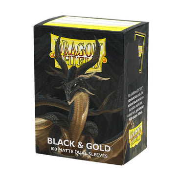 Dragon Shield Matte Dual Sleeves – Black & Gold