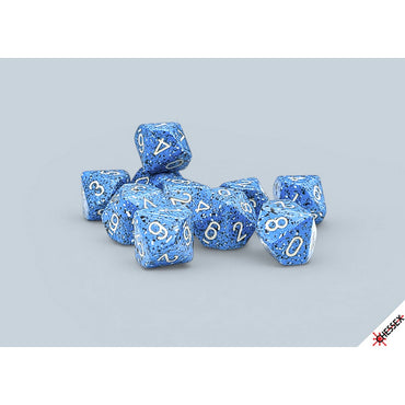 CHX 25176 Speckled Ocean Stone Set of Ten d10s