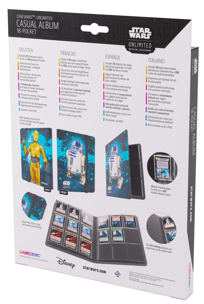 Gamegenic Star Wars Unlimited 18-Pocket Album - C-3PO/R2-D2