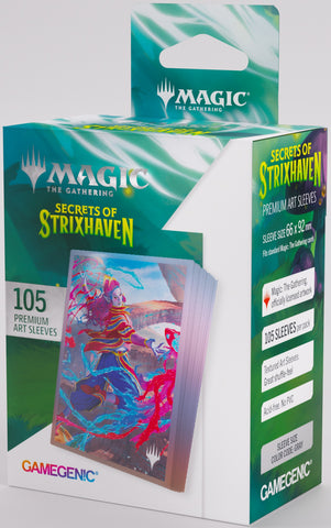 Gamegenic Secrets of Strixhaven Premium Art Sleeves - Rootha, Mastering the Moment