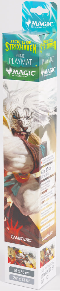 Gamegenic Secrets of Strixhaven Prime Playmat - Ajani's Response