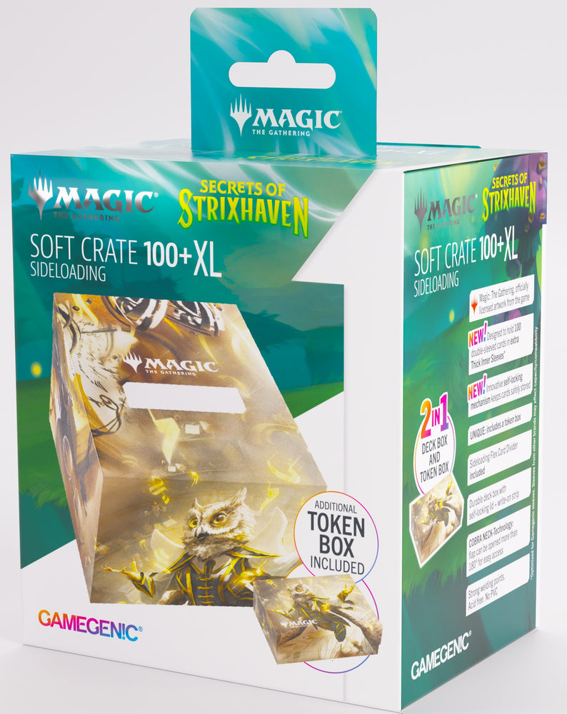 Gamegenic Secrets of Strixhaven Soft Crate 100+ XL Sideloading - Stirring Hopesinger/Inkling Token