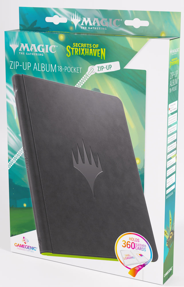 Gamegenic Secrets of Strixhaven Zip-Up Album 18-Pocket - Black/Green
