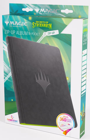 Gamegenic Secrets of Strixhaven Zip-Up Album 18-Pocket - Black/Green
