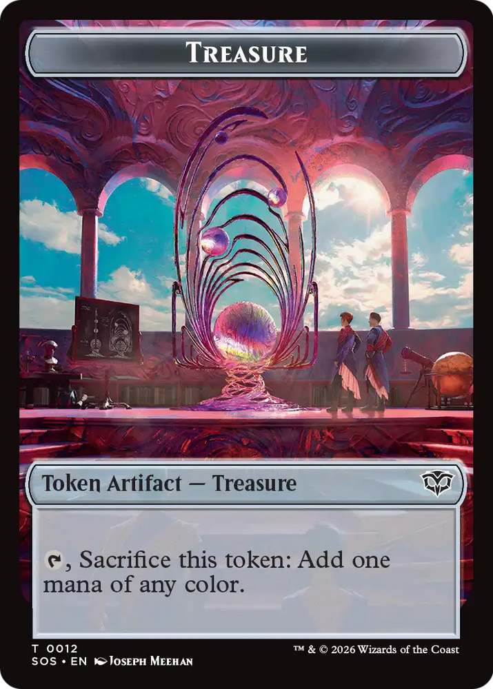 Starscape Cleric // Treasure Double-Sided Token [Secrets of Strixhaven Tokens]