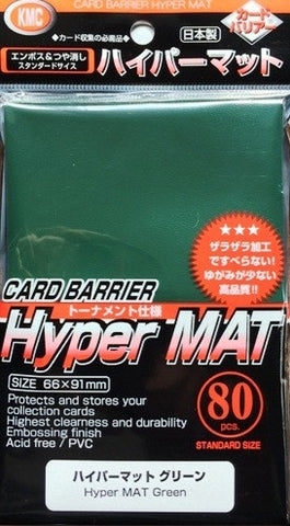 KMC Hyper MAT Sleeve 80 Pack (91mm x 66mm) - Green